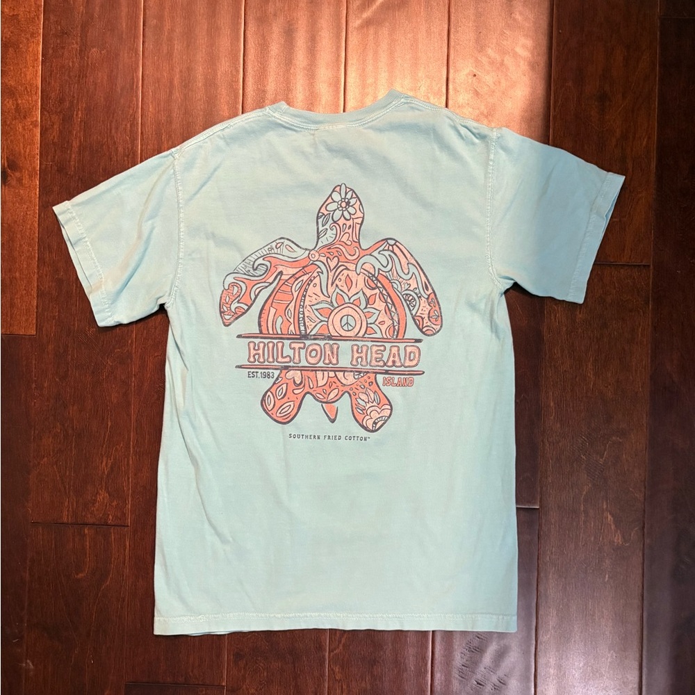 Southern Fried Cotton Light Teal Tee